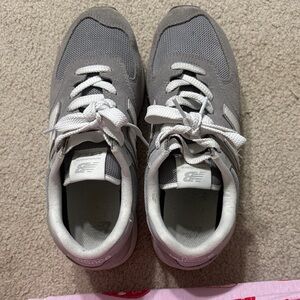 New Balance Classic Gray and White Sneakers